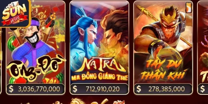 Slot Game 3 Sunwin Danh sách chủ đề Slotgame Sunwin đa dạng trực quan